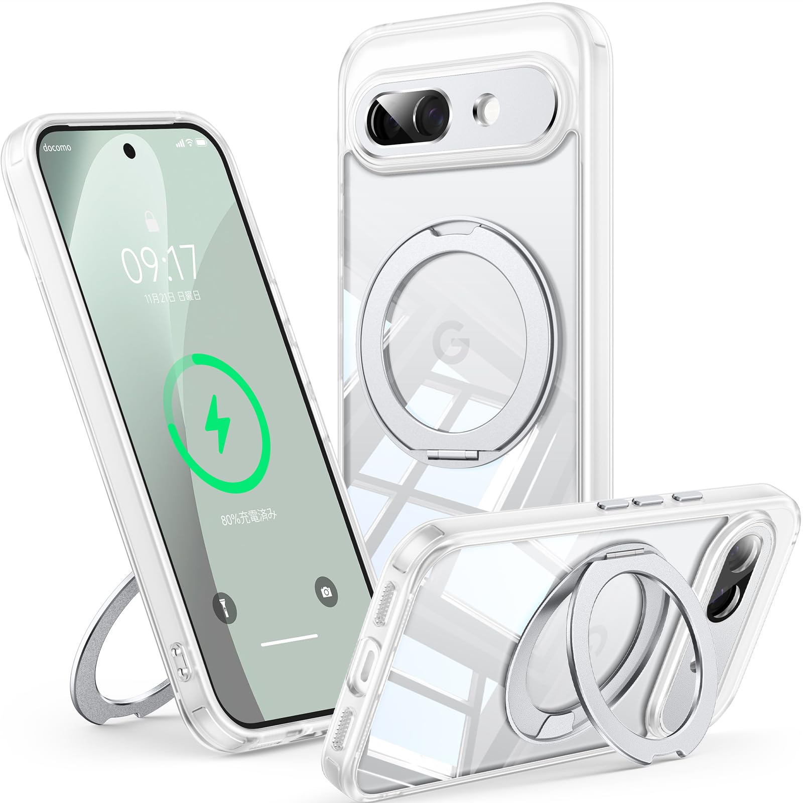 Amazon.co.jp: 【360°回転スタンド・縦横両対応】FONKCASE Google